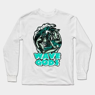 God of Waves Washed Teal Mint Foam Long Sleeve T-Shirt